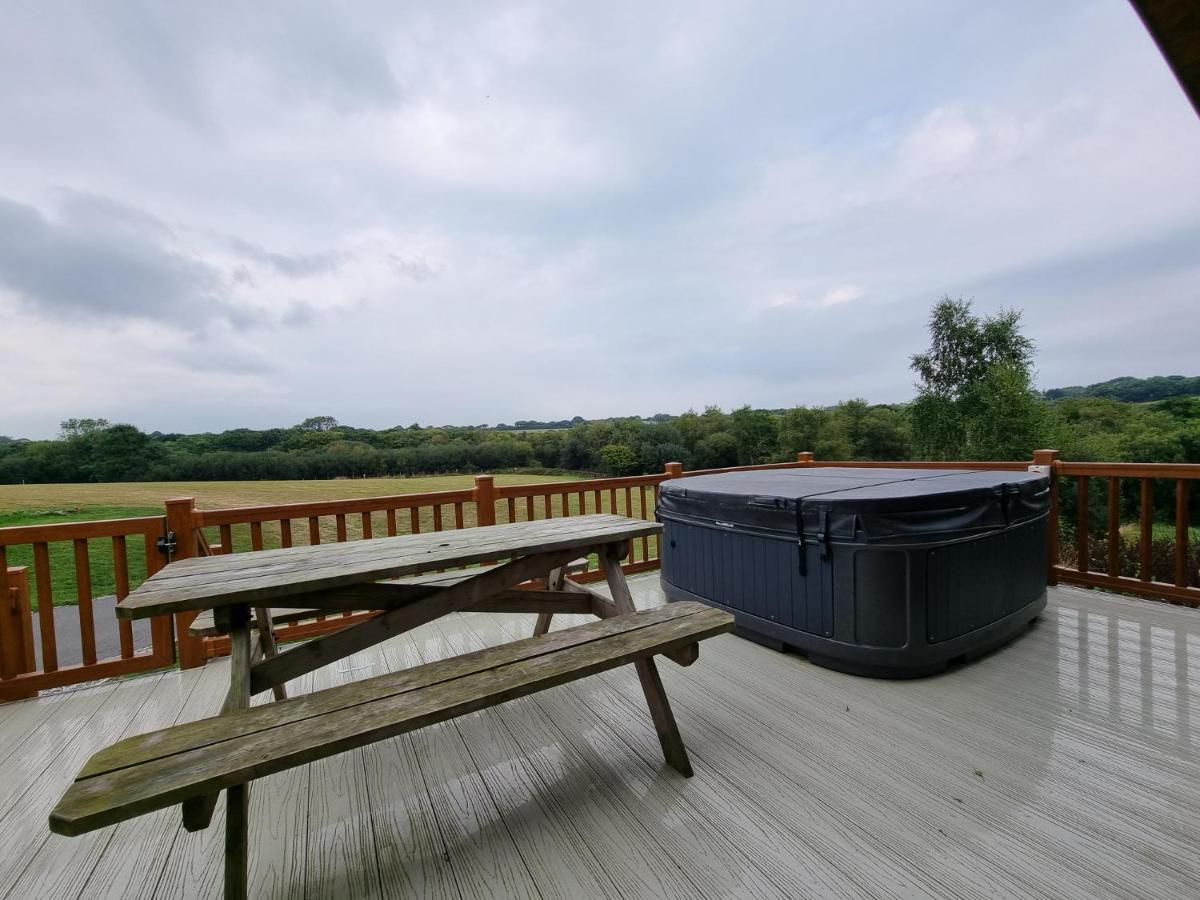 Beautiful Willow Lodge 67-4-6 Persons-Private Hot Tub-Pet Friendly-Tranquil Holiday Away From It All Yet Not Far To St Austell-The Holiday Home Has Two Bedrooms, Living & Dining Area, Equipped Kitchen -Decking-Al Fresco Dining-Fishing Lakes-Pet Frien Grampound Eksteriør billede